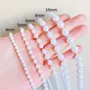 Chaîne de perles rondes en ABS, blanches, 5 mm, sachet de 5 mètres