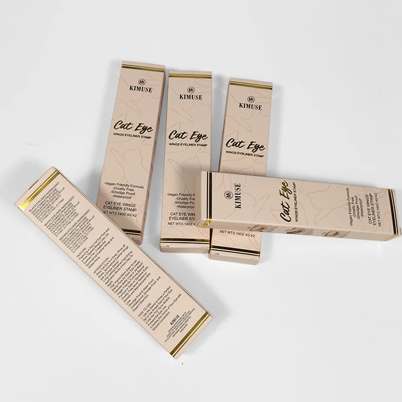 Custom Hot Stamping Gold Box Luxury Cosmetic Lotion Box with 4-color Printing and 350g Paperboard