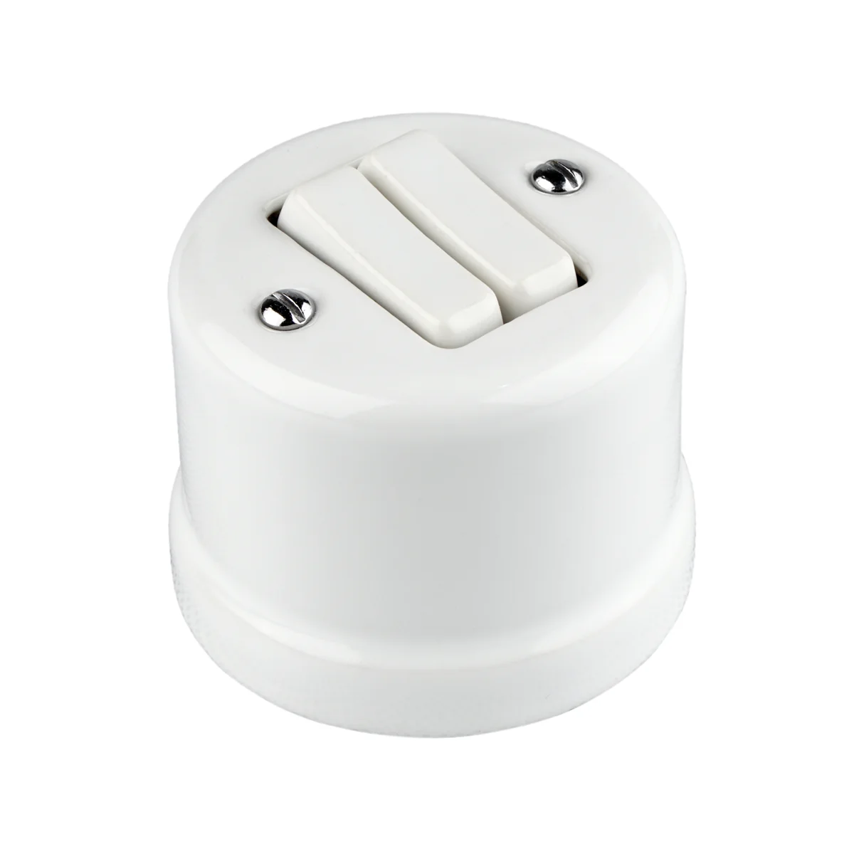 Classic Surface Mounted 2 Gang Two Way Vintage Ceramic Light