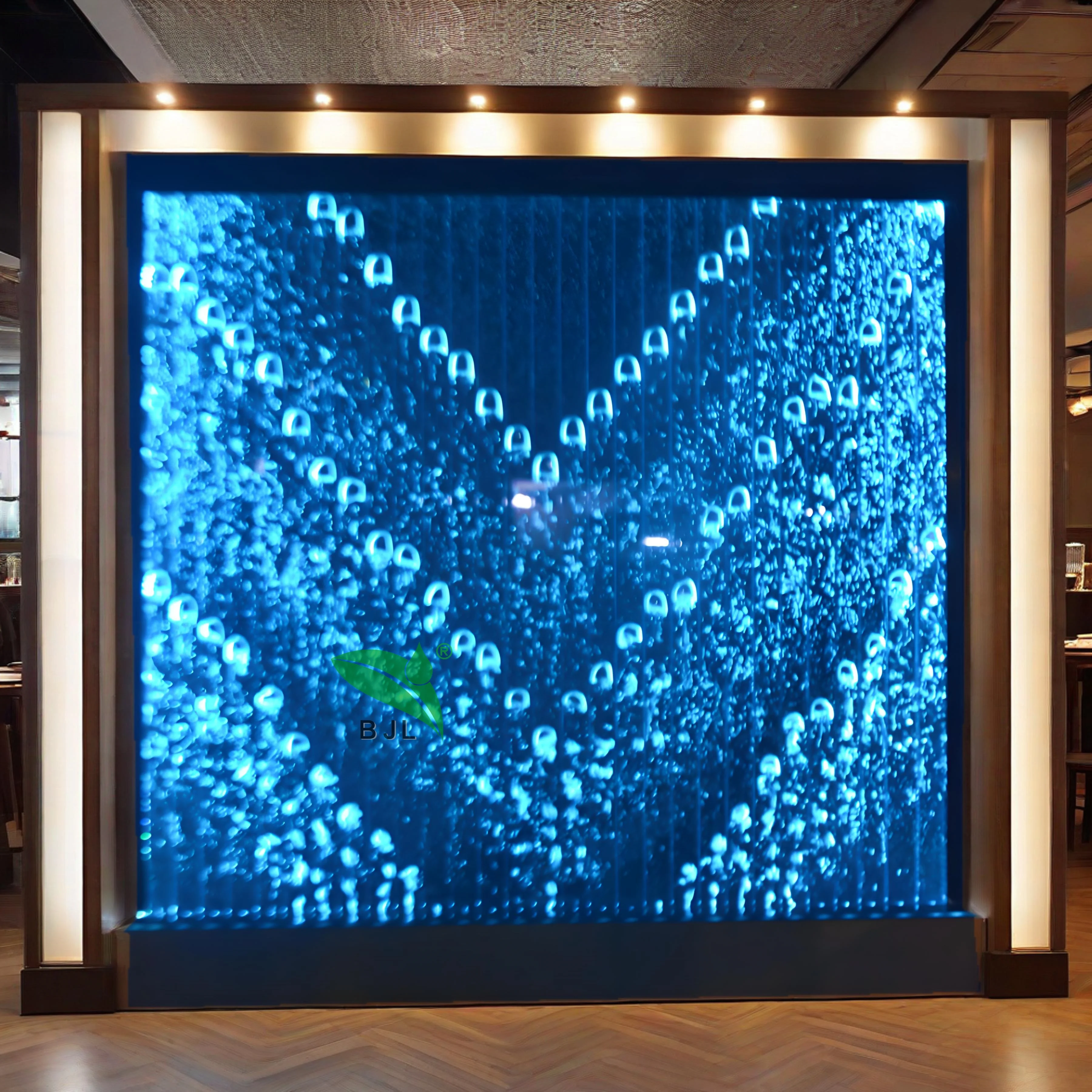 Hotel Decoration Digital Programming LED Aquarium Bubble Water Wall Partition Wall