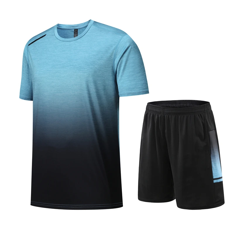 Custom Your Logo  2025 Men Short Sets Two Piece  Set Joggers Running Workout Summer Men Shorts and Shirt Set Man Sports Wear