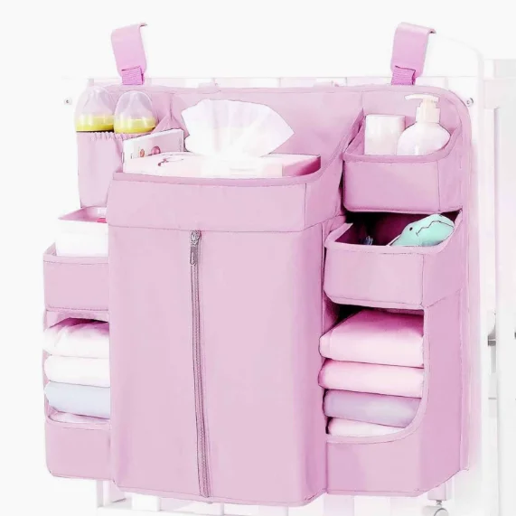 Portable  Baby Essentials Diaper Child Nursery Hanging Diaper Caddy Organizer for Changing Table  Crib Diaper Stacker Wholesale