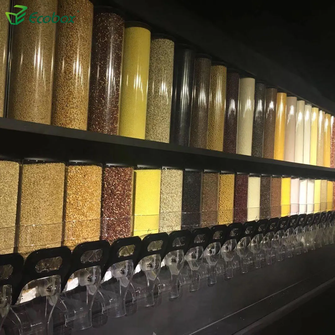 Ecobox New Item Wall Mounted Cereal Dry Bulk Food Gravity Snacks