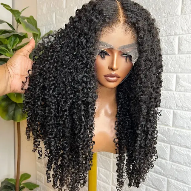 Brazilian Mink Virgin Human Hair Burmese Deep Wave Curly 360 Full Lace Curly 40 Inch Human Hair Lace Front Wig