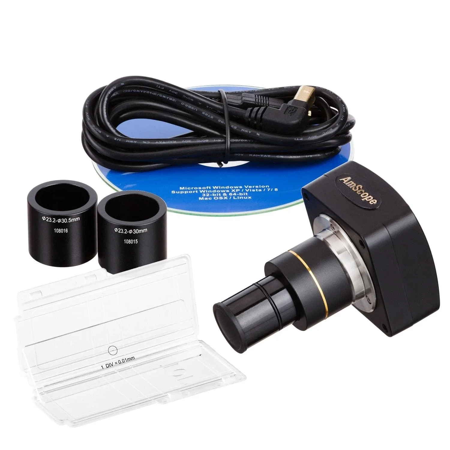 thumbnail image 2 of AmScope U230B 40-2000x Binocular Compound Microscope With Built-in 3MP USB Camera 2 of 4