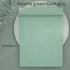 183x80x1cm-Vert matcha + Gris foncé