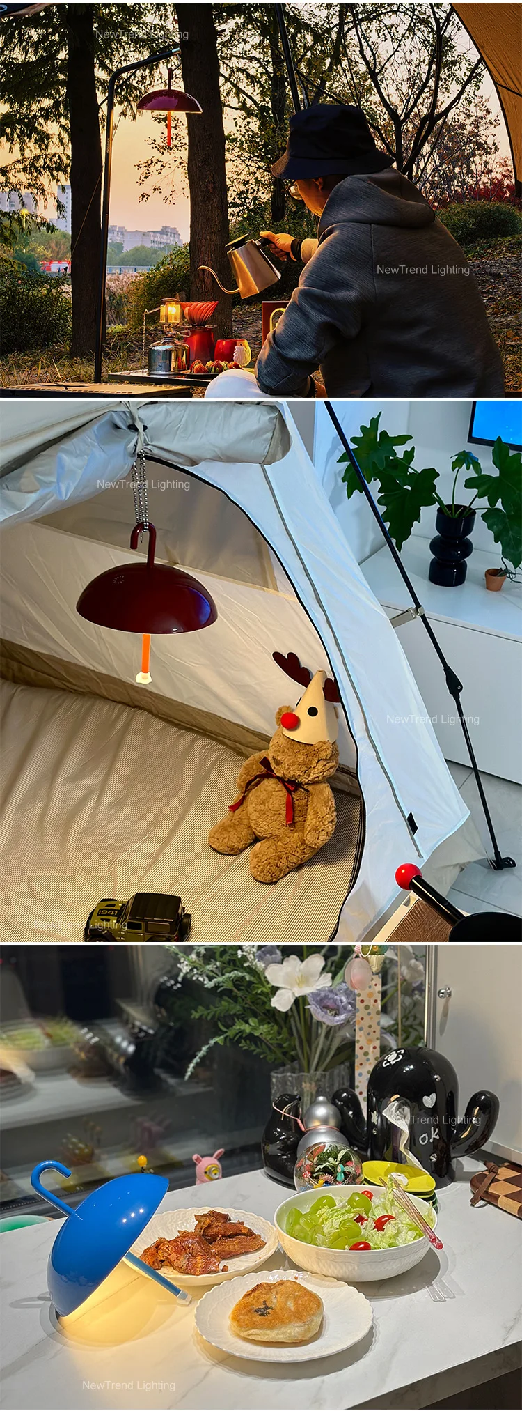 p3049ta modern style indoor decoration umbrella table light dinning bedroom bedside rechargeable led desk lamp-3