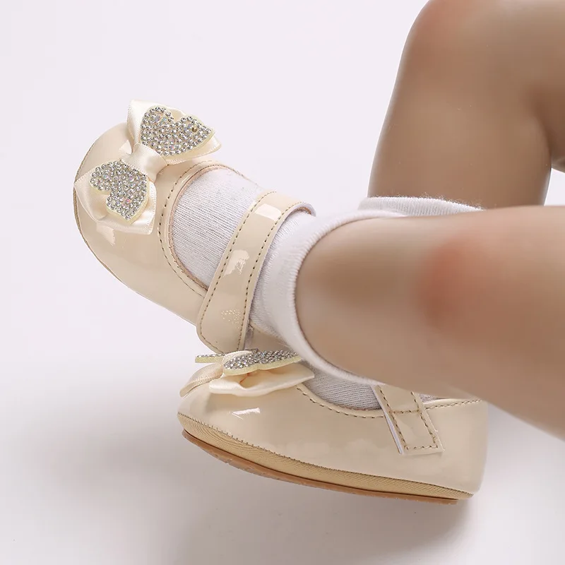 2025 Spring Summer New Arrival Infant Newborn Girl Shoes Breathable Cotton Soft TPR Soles Bowknot Princess Baby Shoes factory