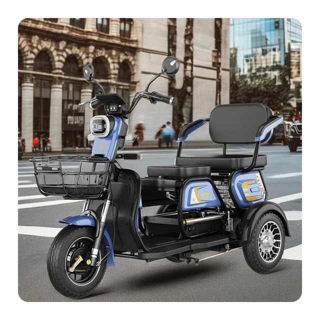 Factory New 48v 20A 600w 800w Electric Scooter Hot Selling 3-Wheel Passenger Tricycle Adults 800w Fat Tire Electric Adult Stock