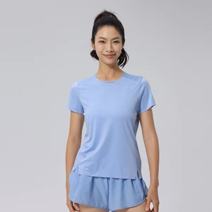 Summer Sports Top Women Short-sleeved T-shirt Yoga Ladies Shirt Breathable Running Training Slimming Fitness Quick Dry T-shirts