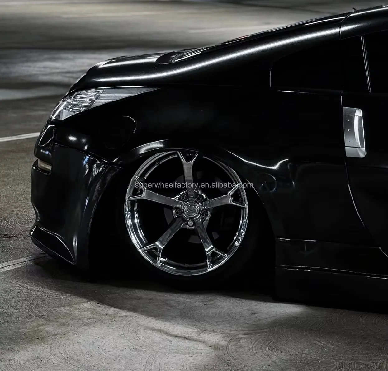 SW New Color JDM Rims 19-inch 5x114.3 Chrome/Black Brushed Forged ...