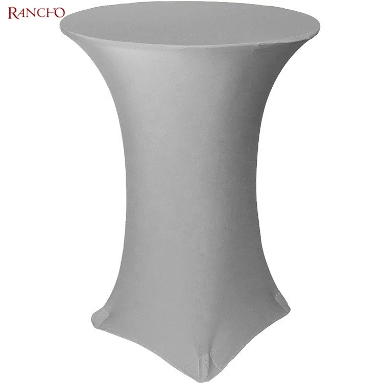 80cm diameter polyester spandex table cover super stretch table cover for wedding and banquet and dinning