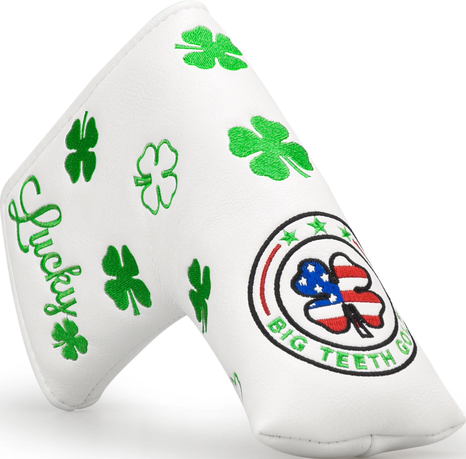 Embroidery Pu Closure Four Leaf Clover Lucky Blade Putter