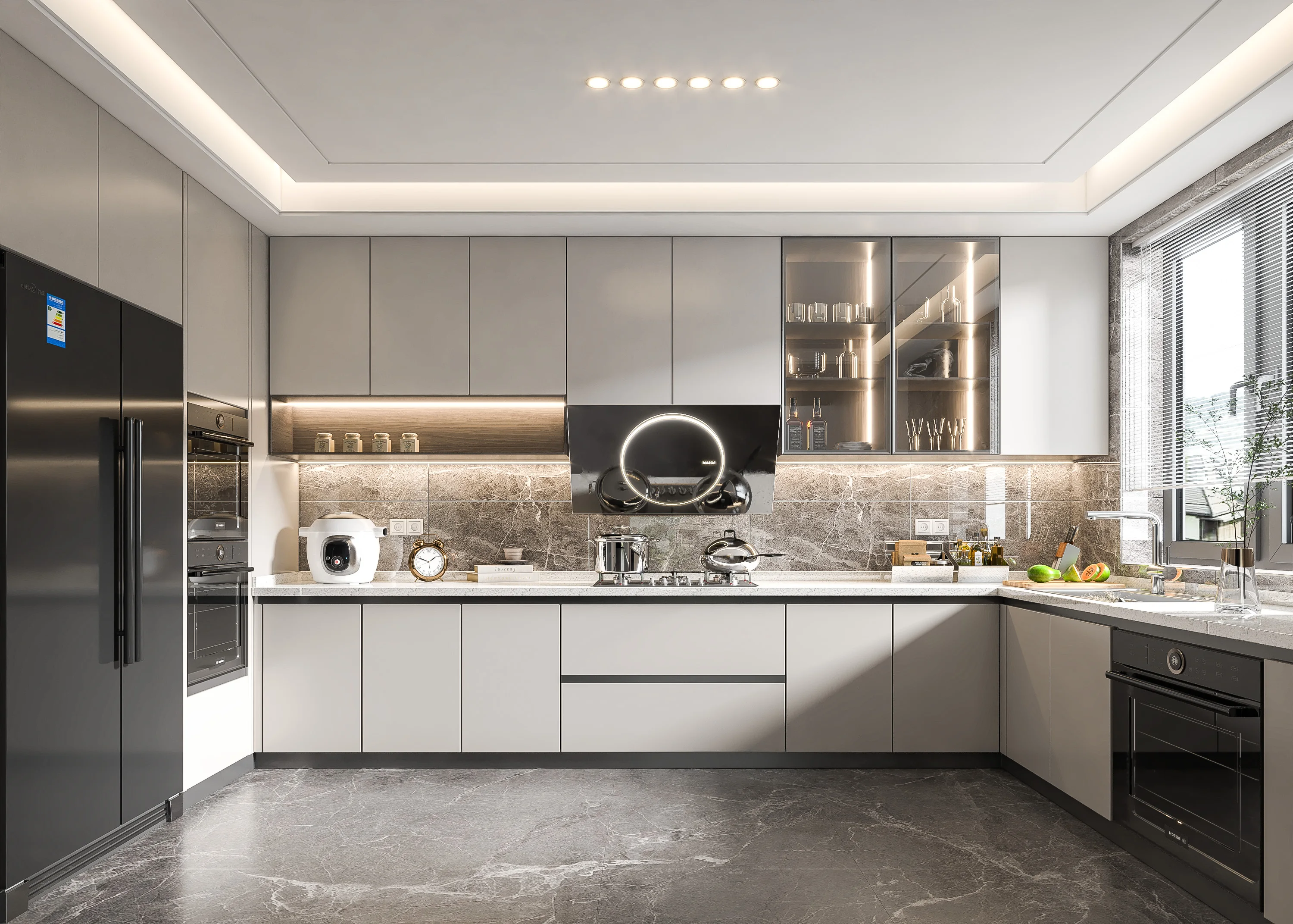 Modern Designs High End Affordable Custom Furniture L Shaped Melamine ...