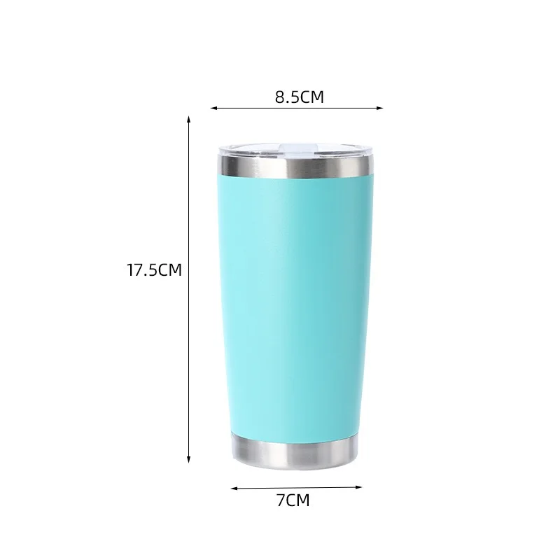 20oz Vacuum Insulated Stainless Steel Tumbler Coffee Drink Mug Custom Logo For Trade Show Giveaway Car Office Outdoor Events