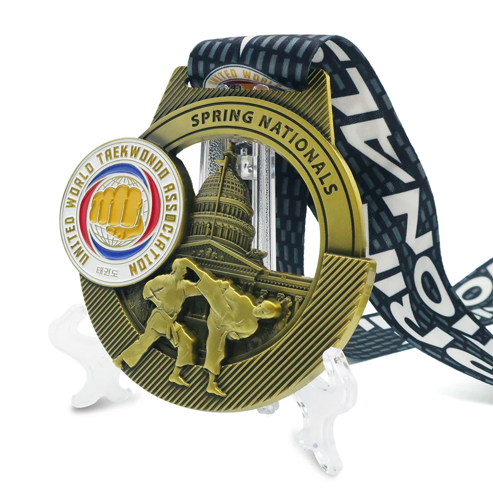 Wholesale Cheap Design Your Own Zinc Alloy 3D Gold Award Marathon Running Custom Metal Sport Medal