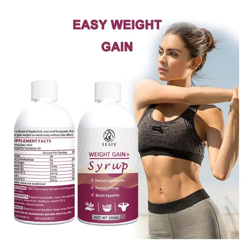 OEM/ODM Manufacturer Food Supplements for Bodybuilding Curvy Weight Gain Syrup Women Weight Gain Supplements Products