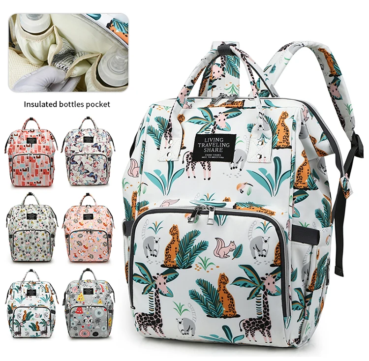 Customized Mommy Wet Bags Oxford Manufacturer Waterproof Mummy Maternity Mom Camouflage Backpack