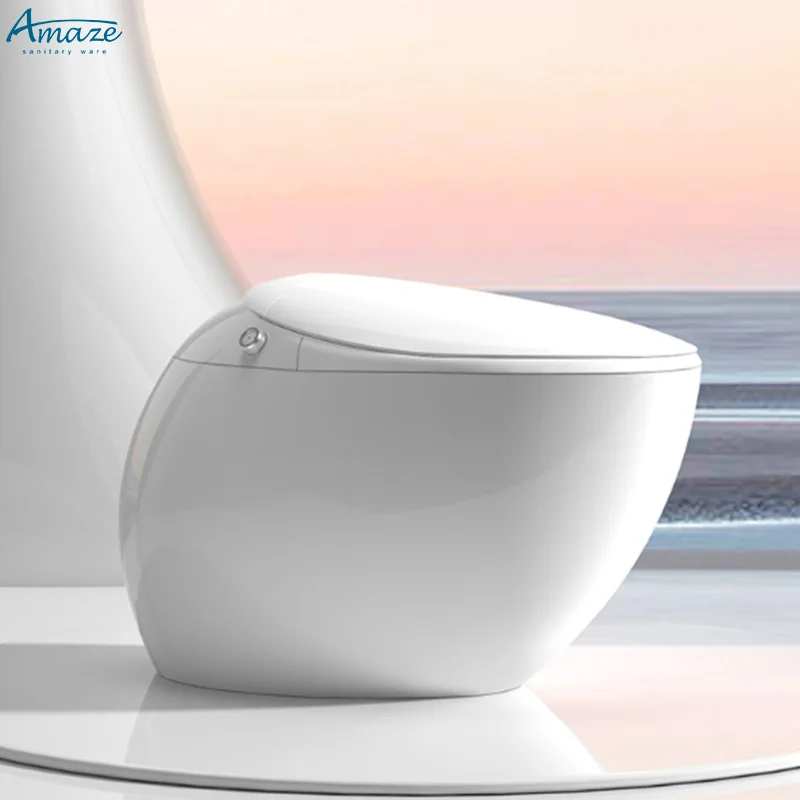 Modern automatic smart toilet sanitary ware floor mounted bathroom water closet one piece smart wc toilet bowl