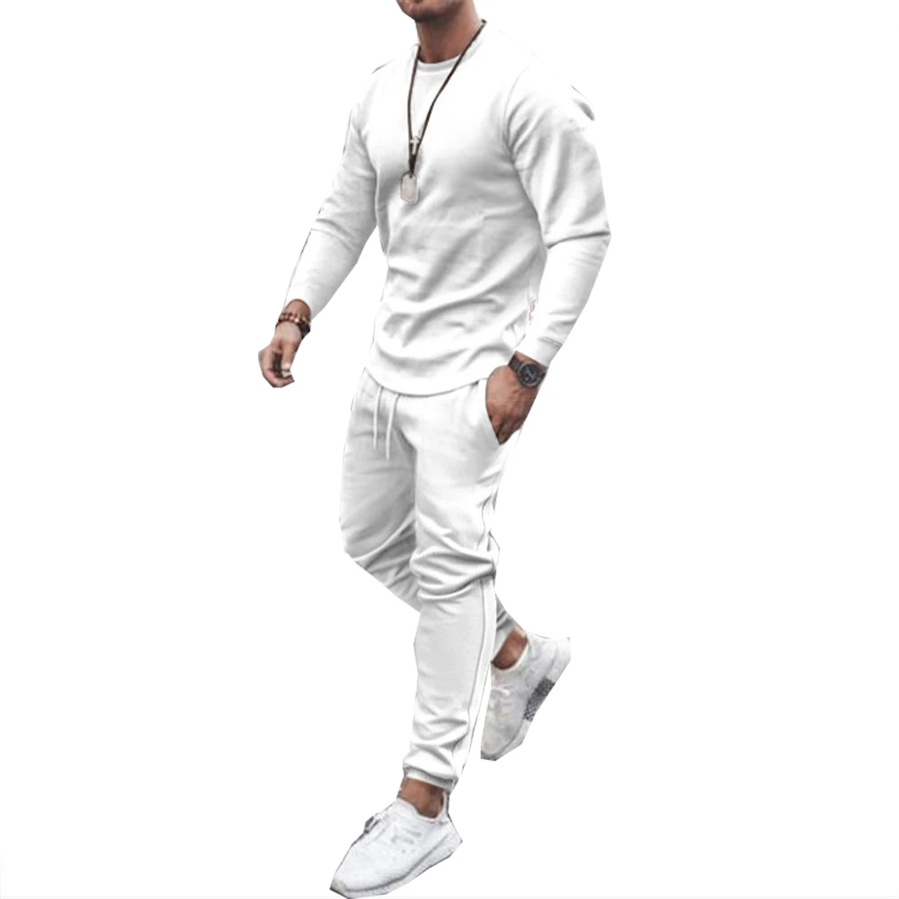 2021 Private Label Sweat Suit Spring Clothing Plain Men Training Jogging Wear for Men Hoodie Joggers Suits Set Men Tracksuit