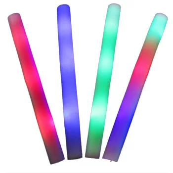 Custom LED Glow Foam Stick Cheap Led Baton Stick Foam Night Run Use Flashing Light up Cheering Stick Led Foam Baton