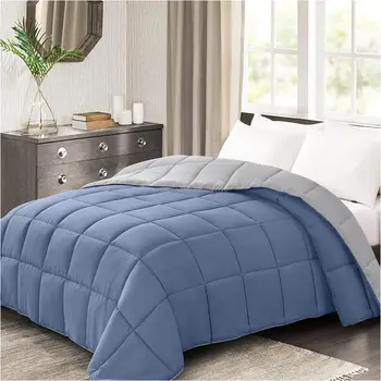 Soft Lightweight Down Alternative Bed Comforter All Season Duvet Insert Quilted Reversible Bedding Comforters