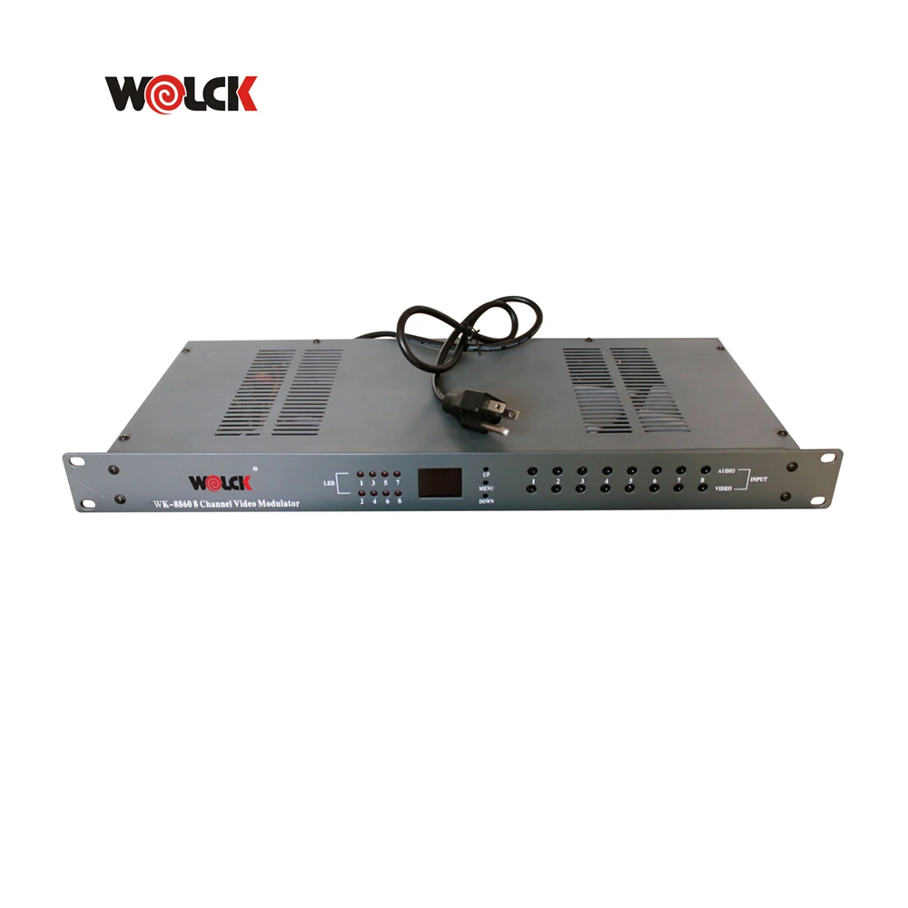 Wolck 8 16 24 Channel In1 Fixed Agile Modulator Multi Hd AV Hotel Cable TV Headend System RF Analog Modulator