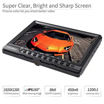 FEELWORLD FW759 Field Monitor for Camera Assistant, Waveform Vectorscope, Audio Level, ODM/OEM Manufacturer detail image
