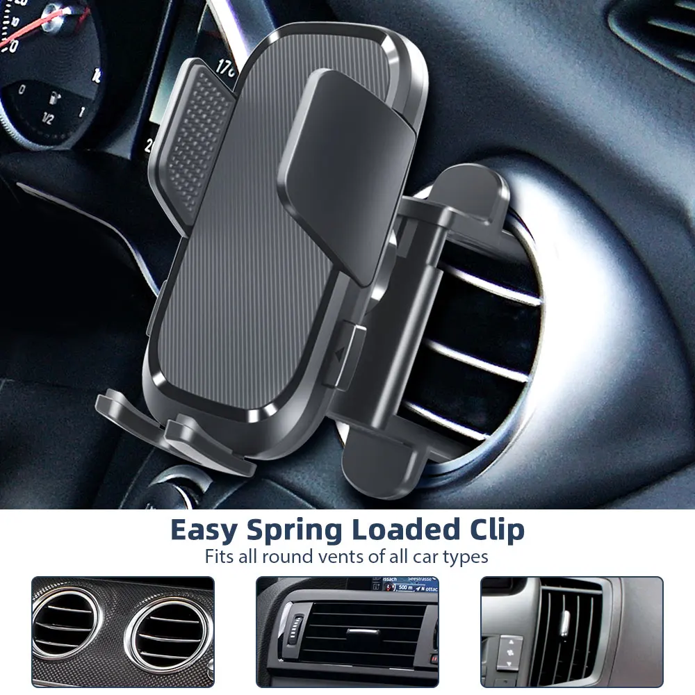 Universal Stable Round Air Vent Phone Car Mount One Hand Operation