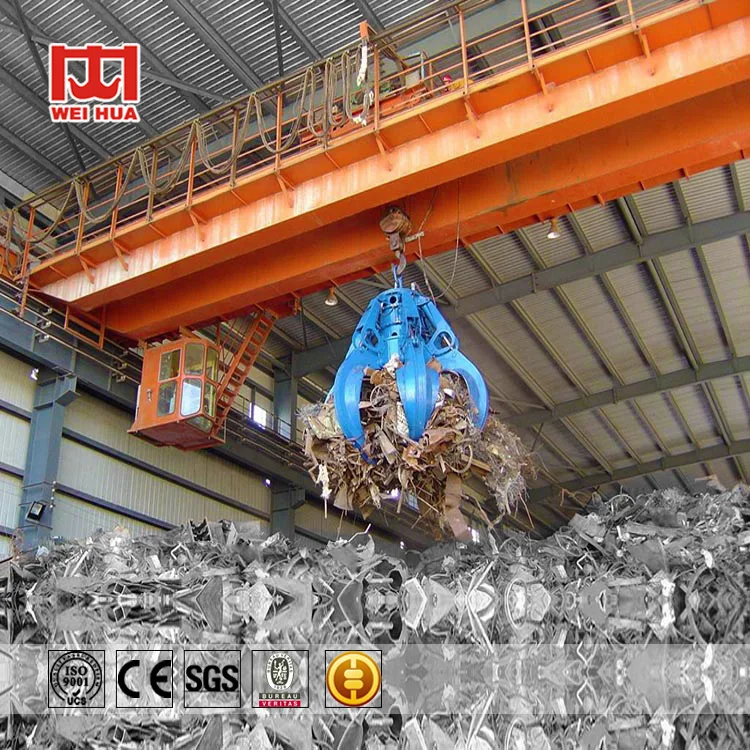 QZ Type Grab Bucket Grapple Double Girders or Beams Overhead Bridge Crane
