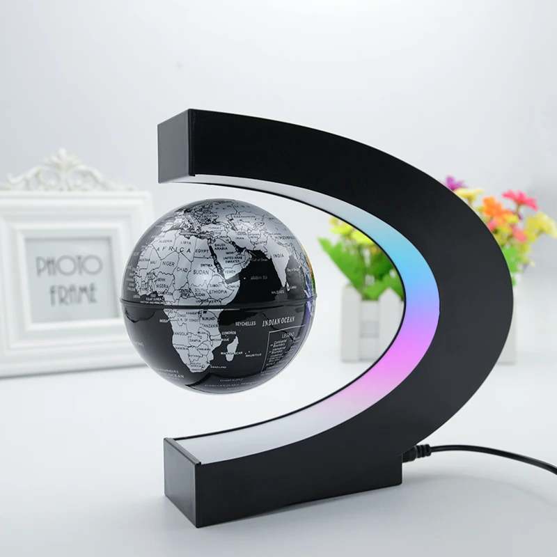 2022 Floating Levitating Globe Light World Map Levitation Light Office Home Decoration