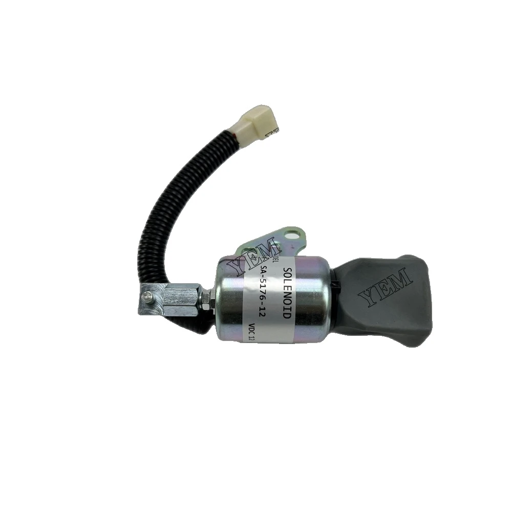 12V Solenoid Valve SA-5176-12 for Kubota D722 Industrial Machinery Engine Parts