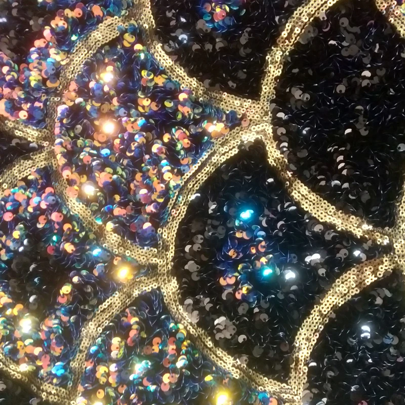 
2021 Новые поступления Роскошная бархатная эластичная красочная ткань с блестками оптом 