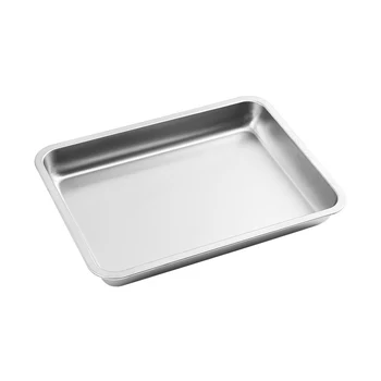 Stainless steel 304 oven baking trays bake sheet bread bakeware serving cooling tools cake mold