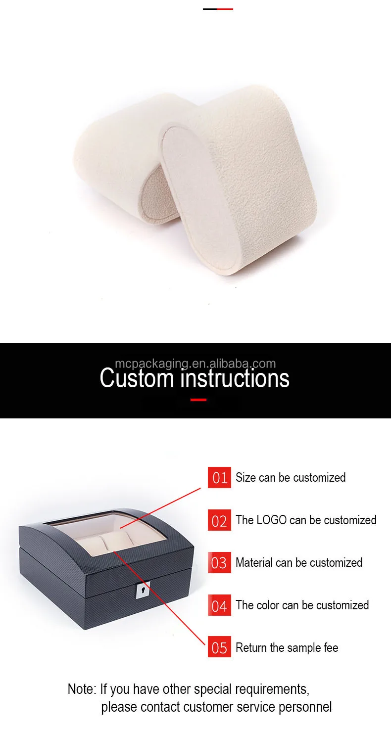 Watch box custom options and pillows