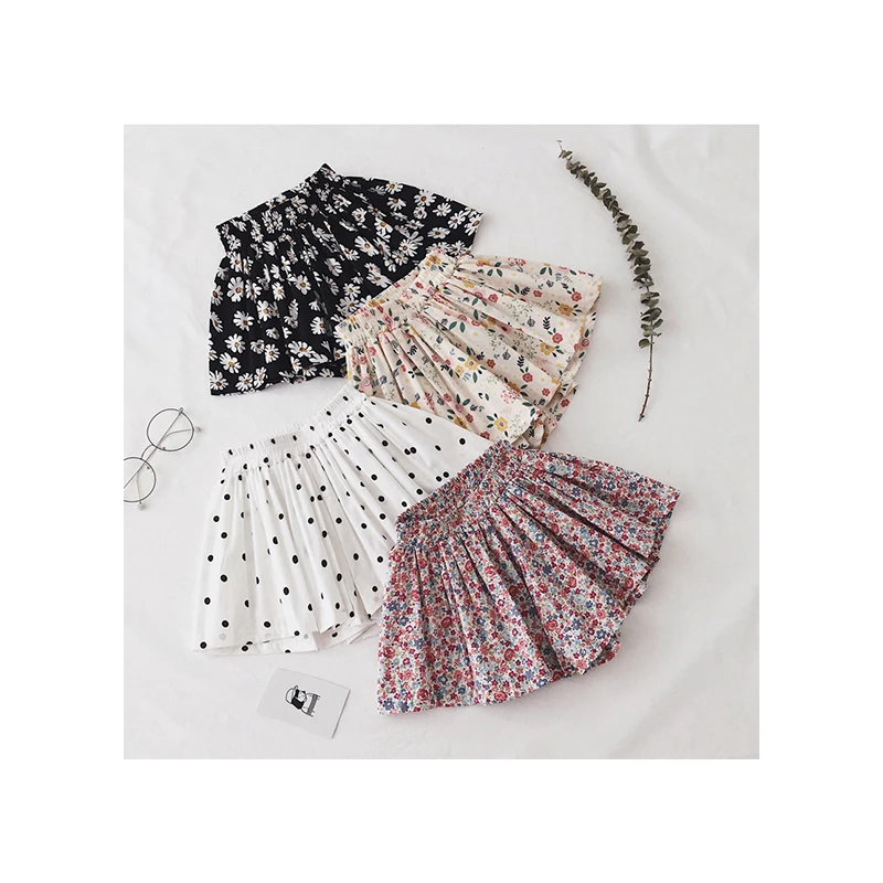 Baby Girls Short Skirt Summer Beautiful Floral Prints Mesh Skirt Party Tutu Skirt Baby Princess