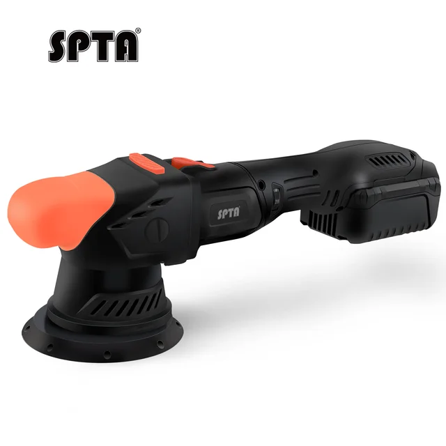 SPTA New Arrival CP404 5" Brushless Li-Battery Dual Action Polisher Cordless Buffing Machine For Car Detailing