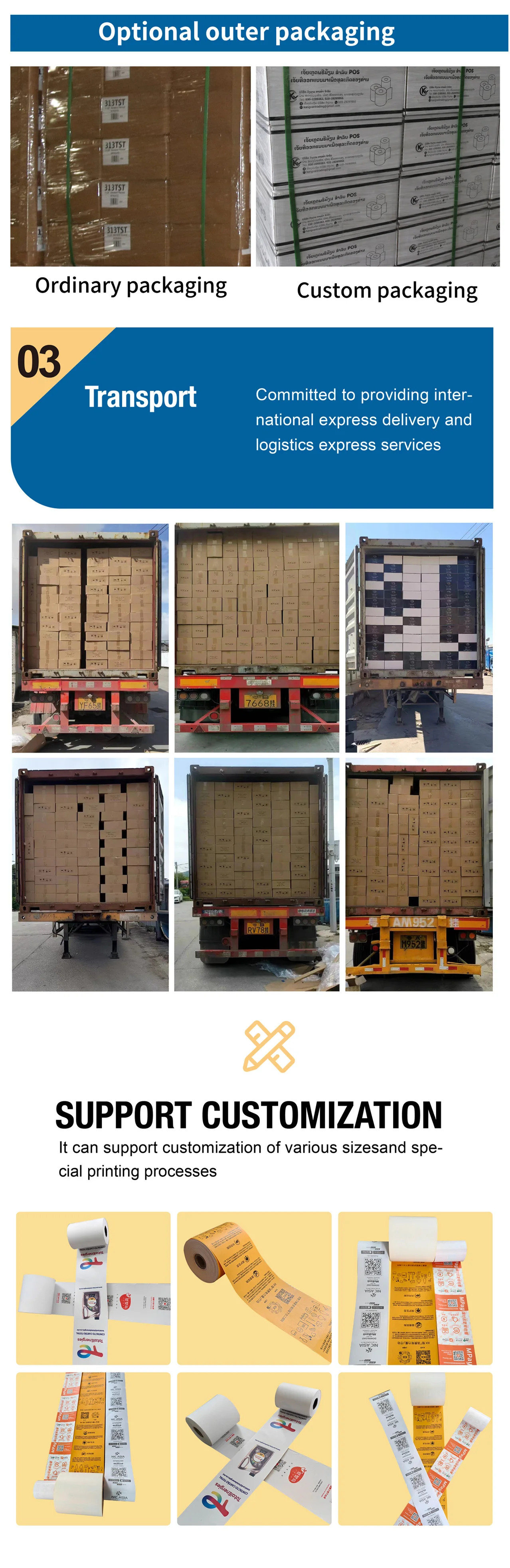 Thermal Paper 57*40mm Pure White, Smooth, Long Shelf Life, Simple and Convenient to Use, Low Price, Factory Direct Sales details