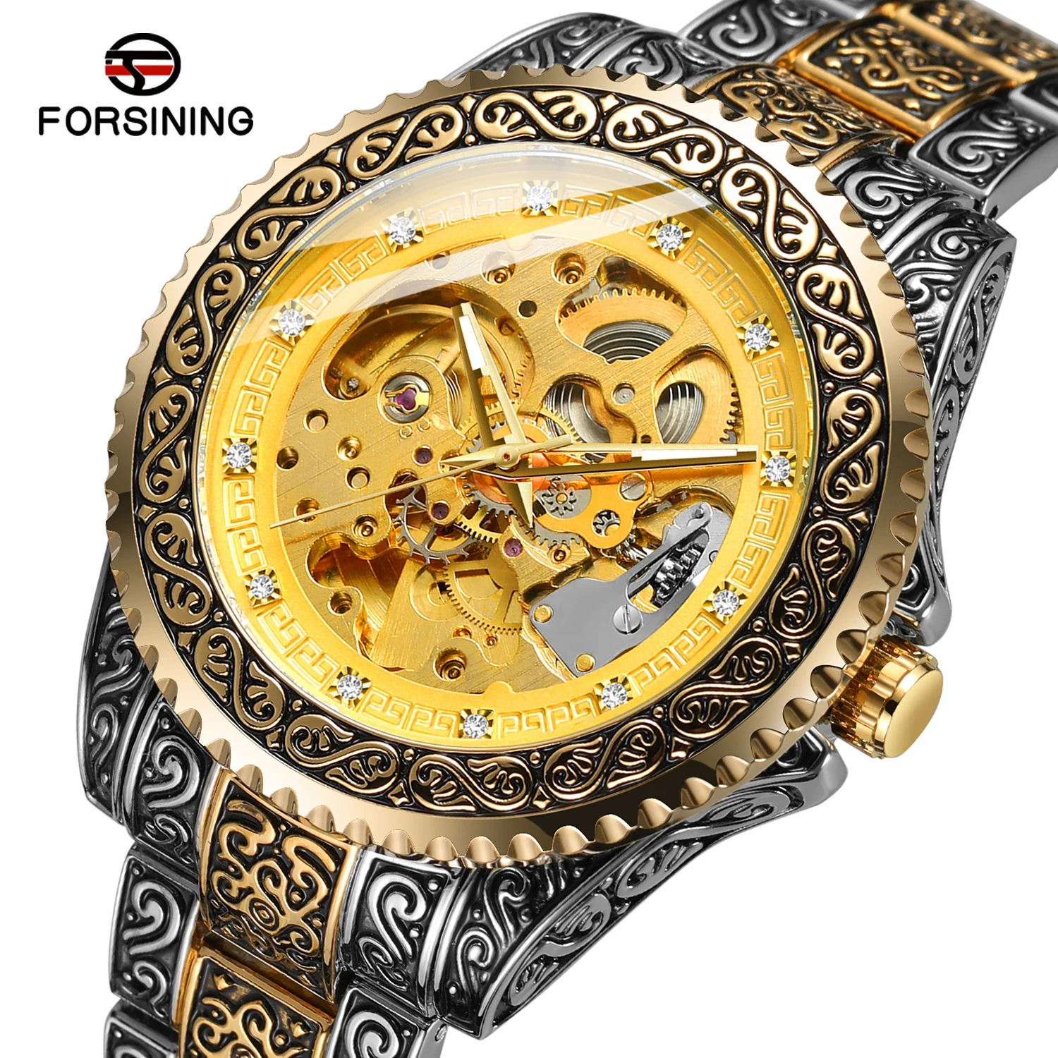 Forsining Popular Design Automatic Skeleton Mechanical Watch