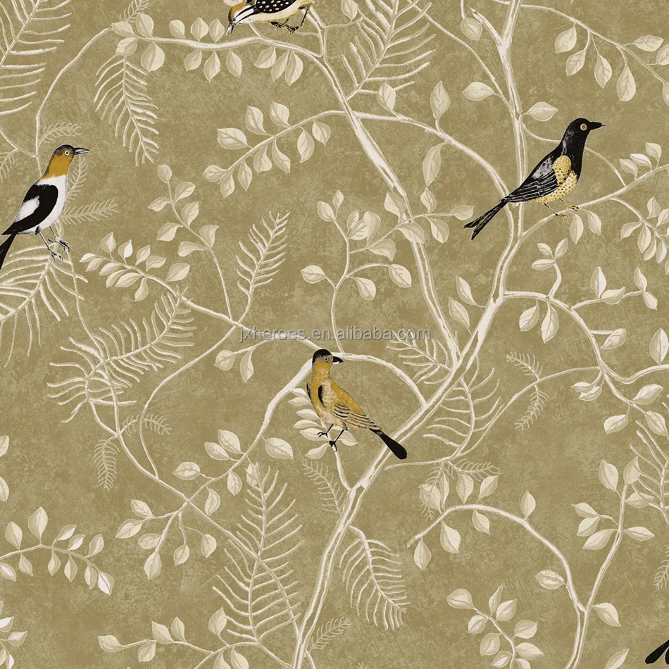 Exquisite Chinese Style Bird Magpie Tree Pattern Wall Paper 3D Home Decoration Mural Wallpaper