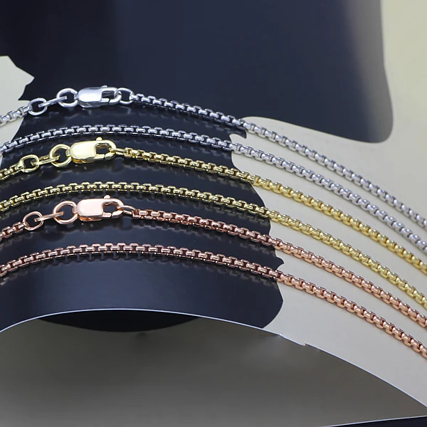 dinh van 24K×18K セット／専用BOX付き Shop Our 18K Solid Gold Box Chains for Men - Durable & Stylish