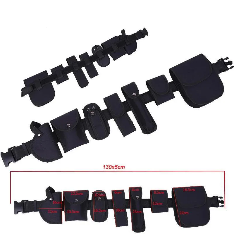 Mountaineering High Density Material Outdoor Sports Equipment Hunting Practical Tactical Belt with Pouches Tactical Belt