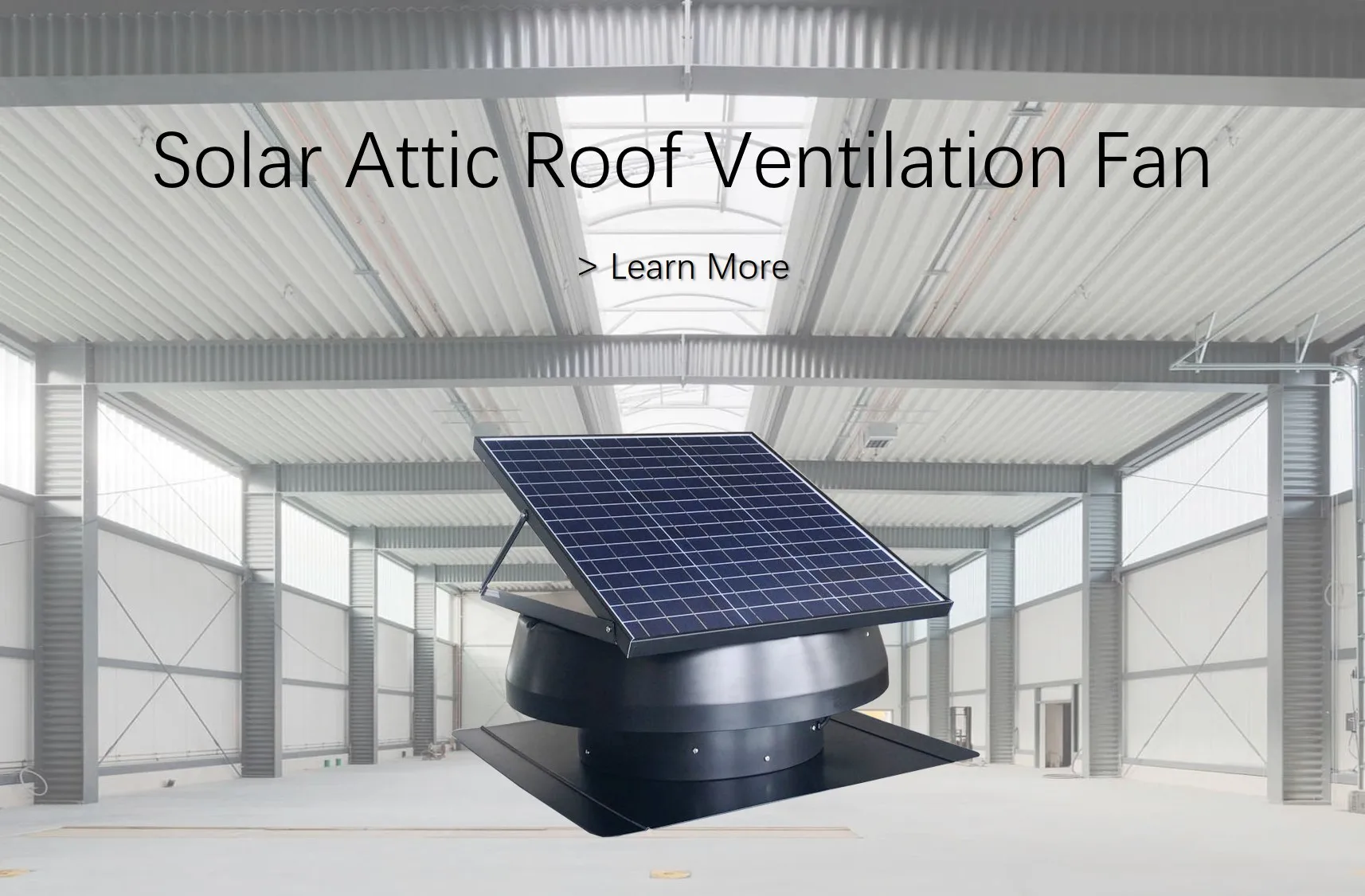 Powerful Solar Attic Ventilation Fan Roof Residential Greenhouse ...