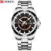 2 black dial silver case