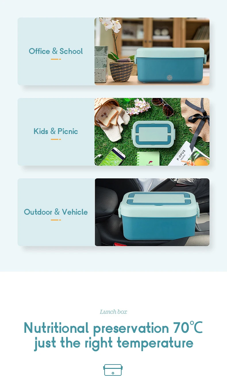 Ecofriendly Battery Powered Portable Cordless Food Warmer Heating