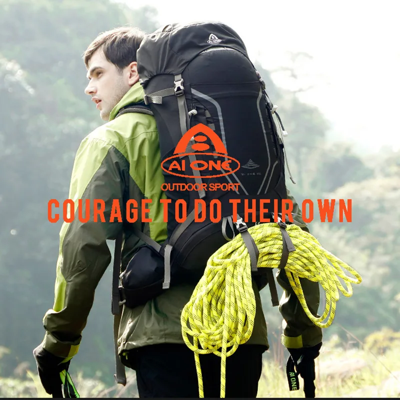 Wholesale 40L Large Capacity Waterproof Hiking Backpack Internal Frame  String Closure-for Men Women's Mountaineering Camping