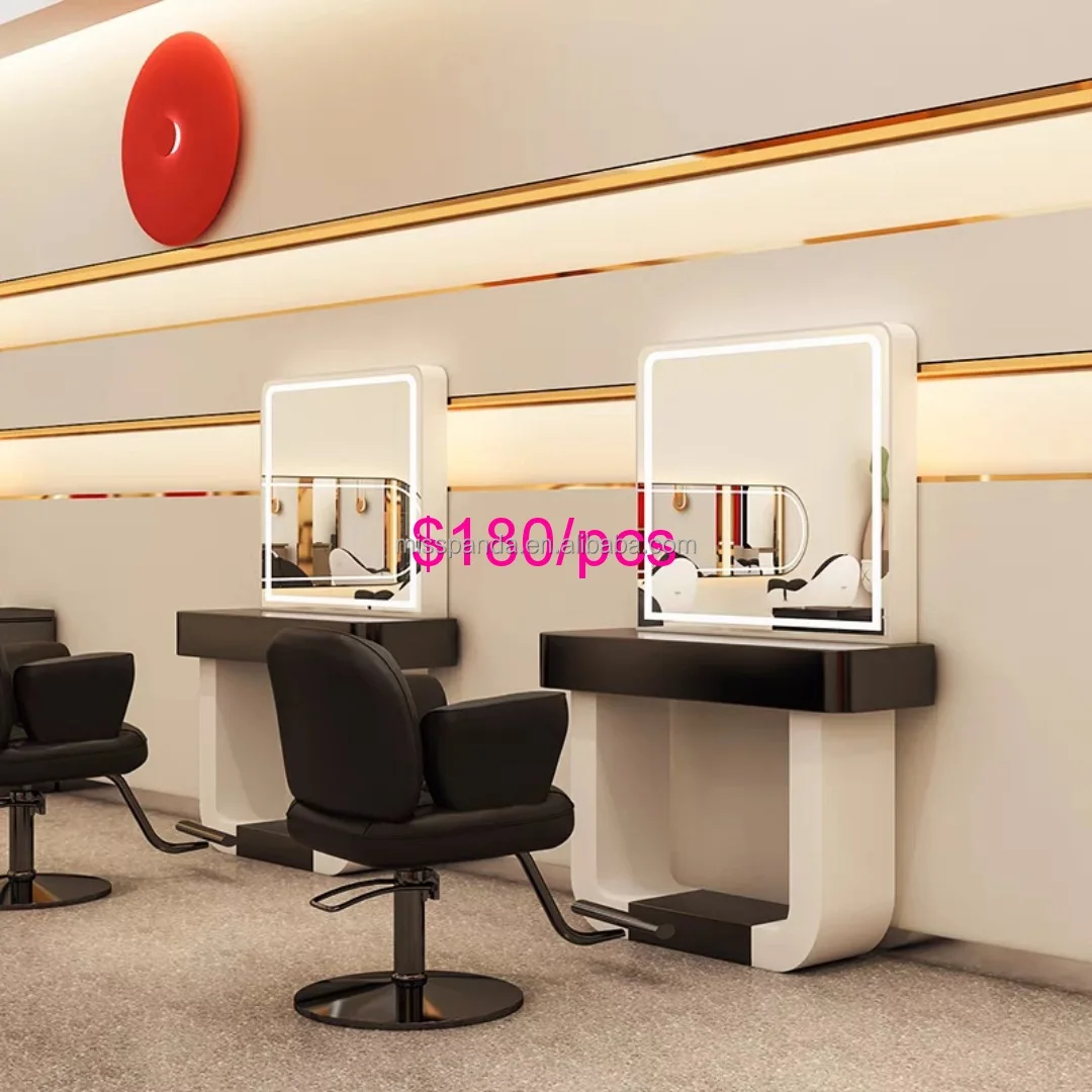 Yicheng Beauty Salon Equipment Beauty Salon Mirror Station Makeup Salon