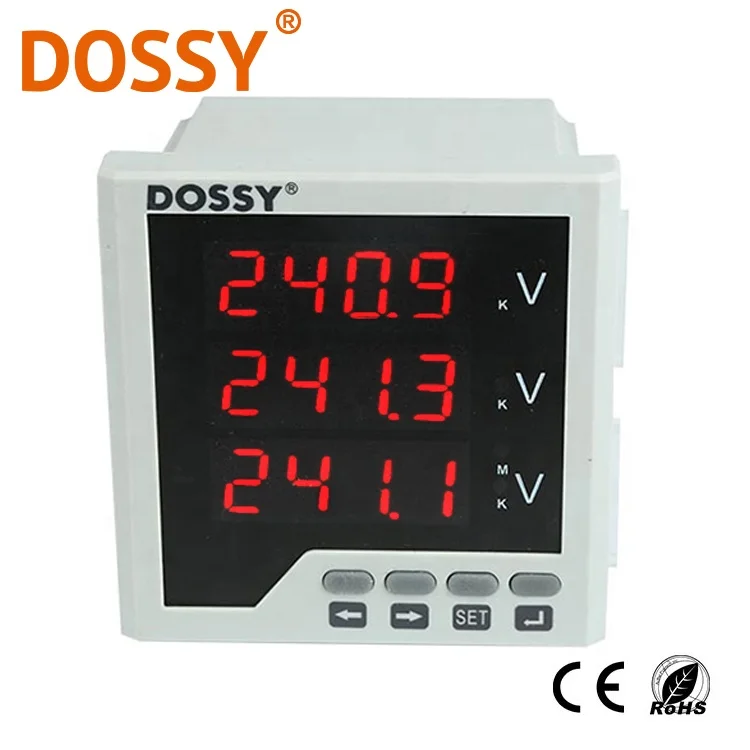 Three-phase Voltmeter With Alarm Relay Output