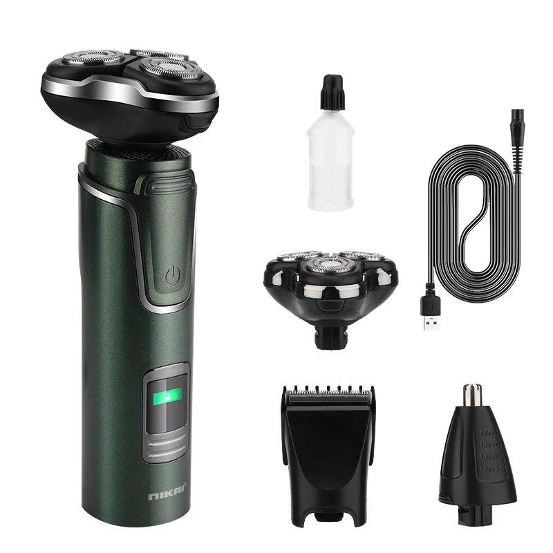 4D Multifunctional 3 in 1 Electric Shaver Razor Cordless Beard Trimmers Grooming Waterproof USB Rechargeable Nose Hair Trimmer