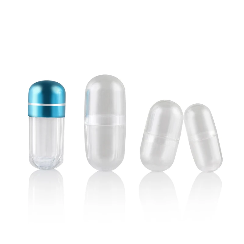 1ml 2ml 3ml Food Grade Round Small Plastic Shrink Pill Capsule Bottle with Aluminum Cap